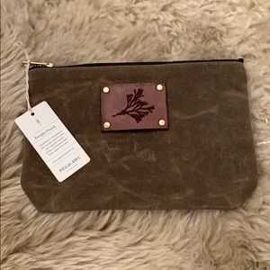 Super durable waxed canvas Pouch leather new